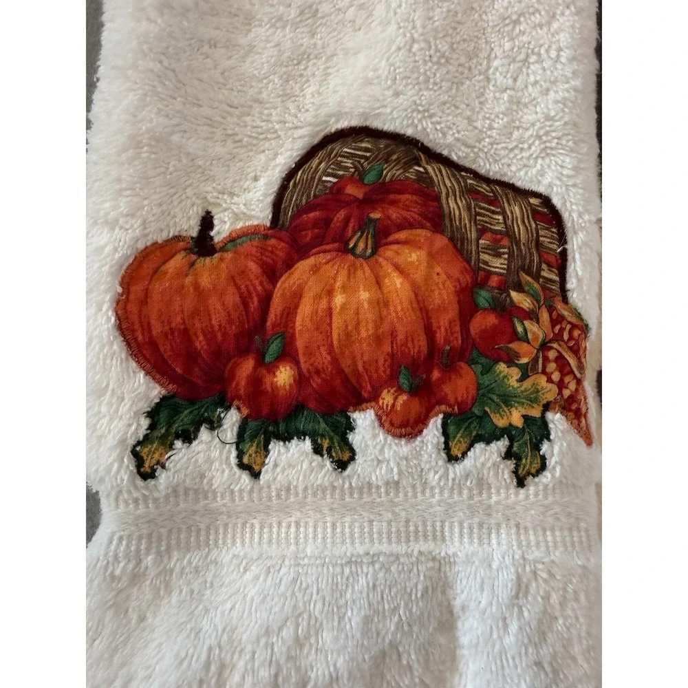 VTG Y2K Dundee Fall Harvest Pumpkin Scarecrow Bath Handtowel Wash Cloth 6 Piece